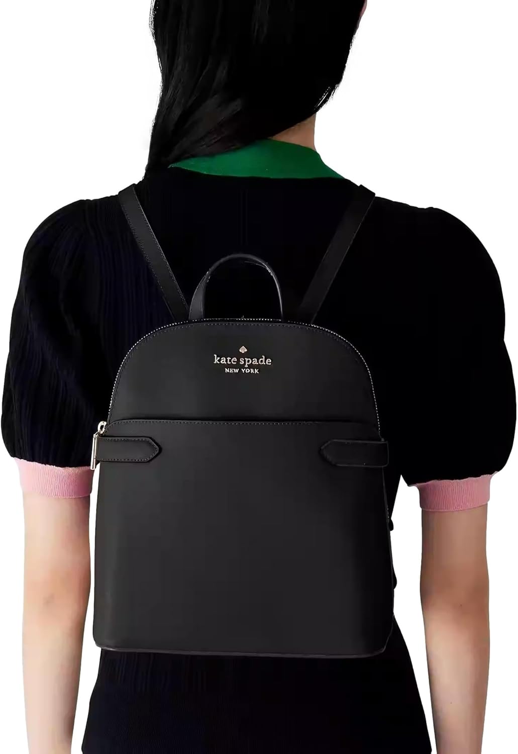 Black Saffiano Leather Medium Backpack B478660