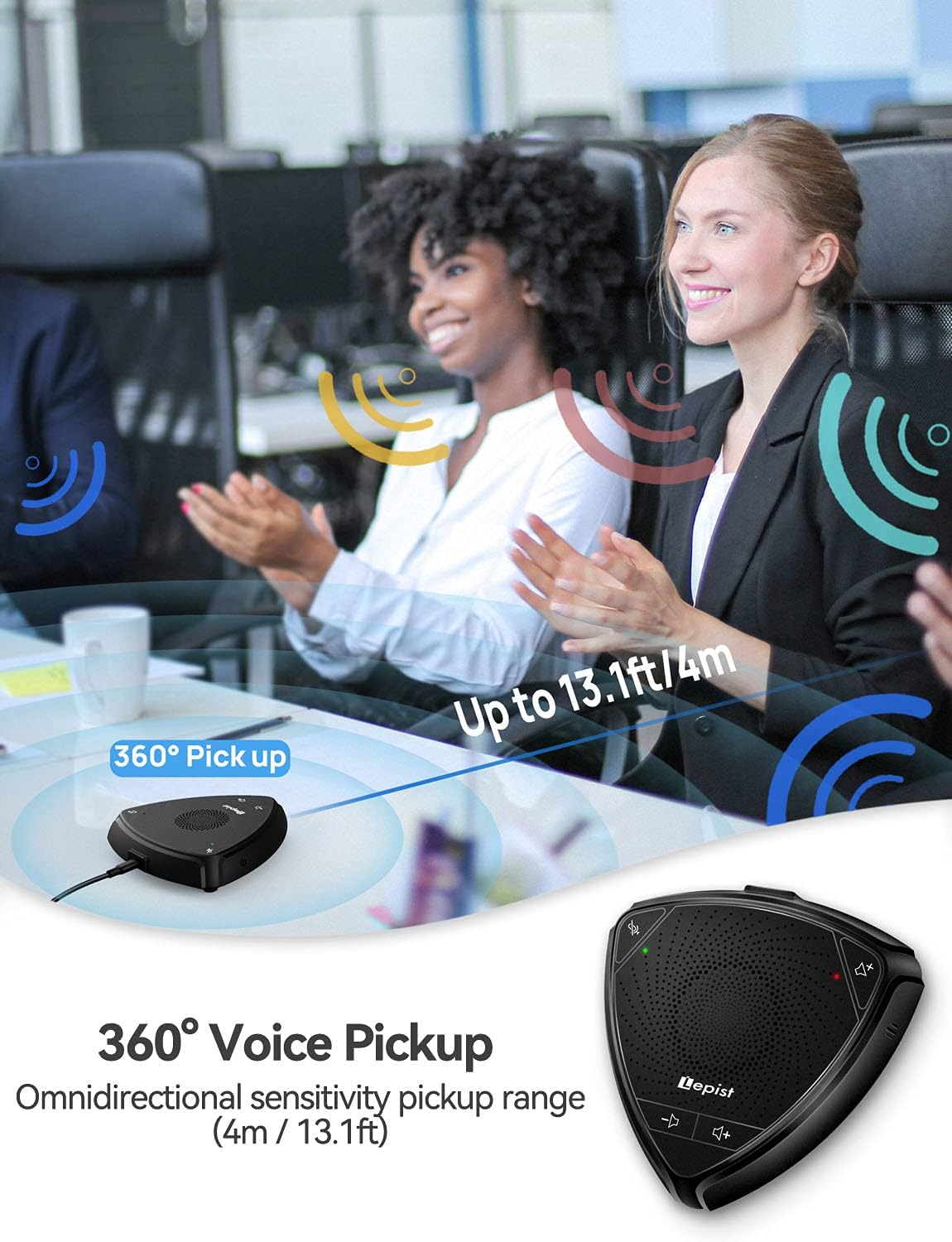 USB Speakerphone with Microphone 360° Voice Pickup M448