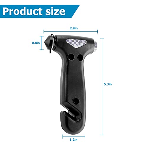 2 Pack Car Safety Hammer with Window Breaker and Seat Belt Cutter L1857