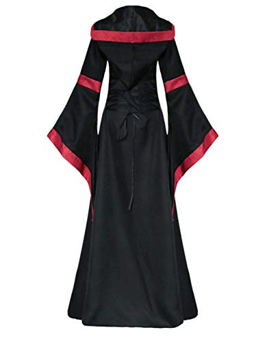 Victorian Witch Halloween Costume Hooded Gown Dress K9865