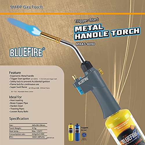 Heavy Duty Gas Welding Torch Head with MAPP Cylinder P496939