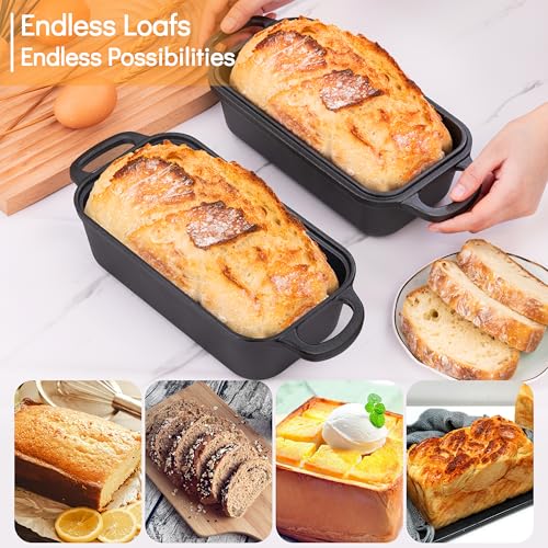 2 in 1 Cast Iron Bread Loaf Pan with Lid L4127