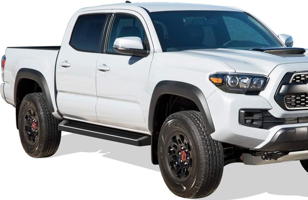Black Running Boards for Toyota Tacoma Double Cab Crew Cab R68654