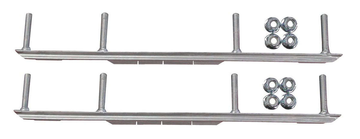 Green Snowmobile Skis with 4.5" Shaper Bars Complete Kit S9002