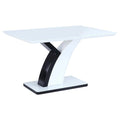 52" Steel and Starphire Glass Dining Table W17069
