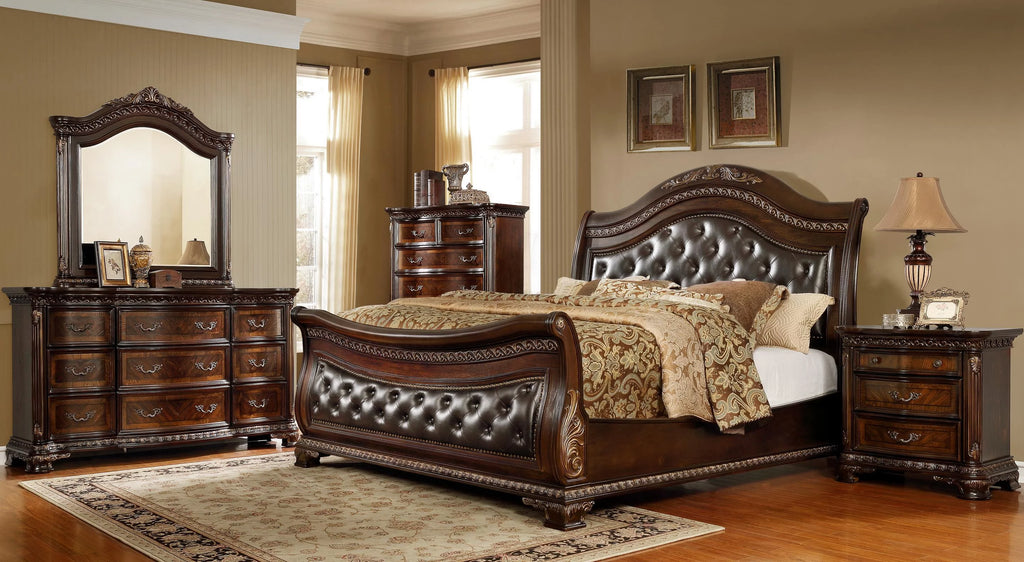 Cherry Cal King 5P Bedroom Set with Chest N89939