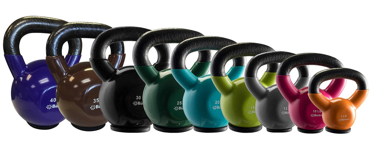 Vinyl Coated Solid Cast Iron Kettlebells J813