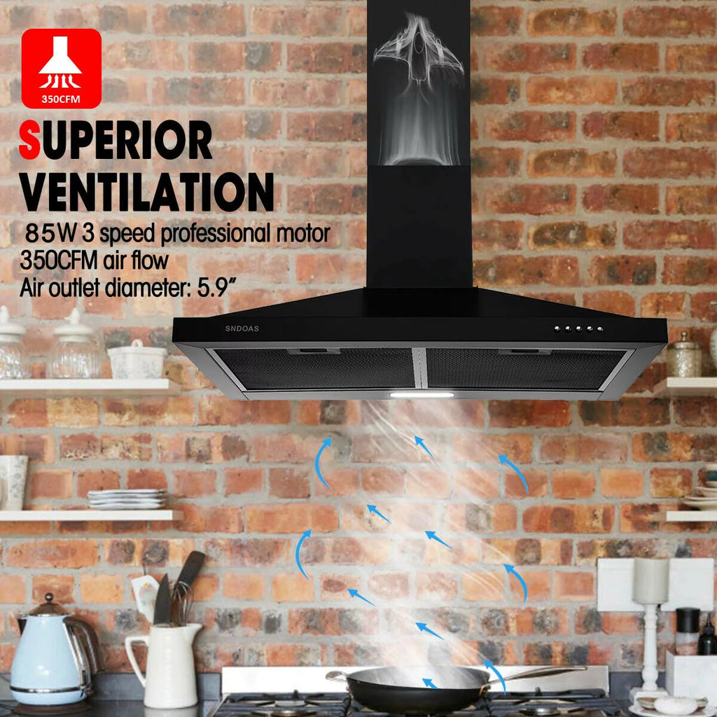 30 inch Stainless Steel Wall Mount Range Hood Q10133