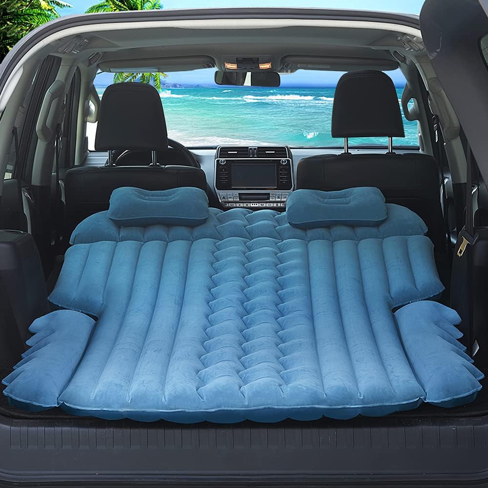 Gray Inflatable Car Air Mattress O803269