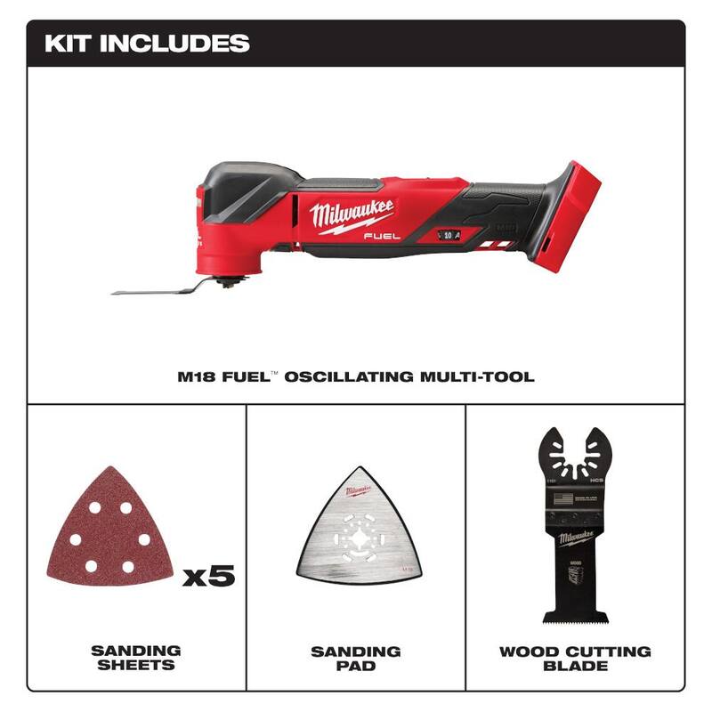 18V Lithium-Ion Cordless Brushless Oscillating Multi-Tool and Compact Router and Jigsaw 3-Tool J476
