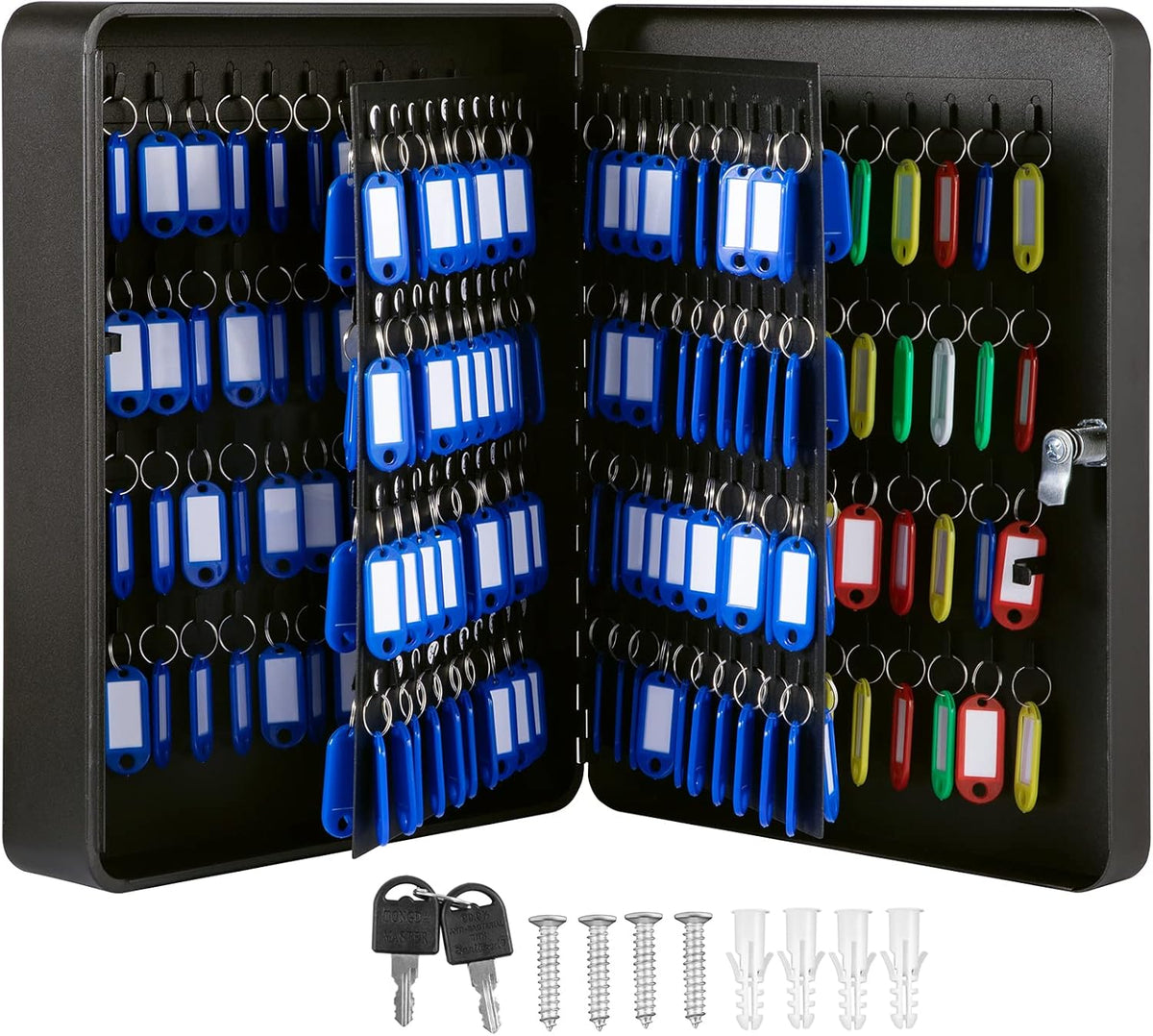 Black Wall Mounted Steel Key Cabinet (240 Positions) X60638