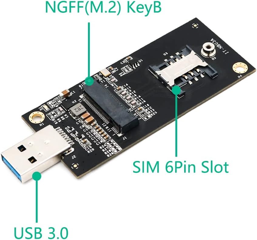 USB to NGFF M.2 Key B Adapter Enclosure with Sim Card Slot L16007