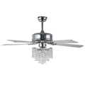 Chrome Crystal Ceiling Fan with Light Kit and Remote Control G24677
