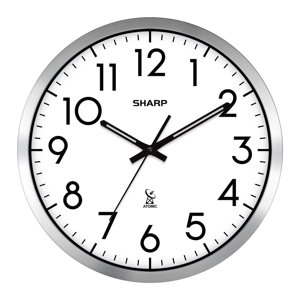 Silver Brushed Finish 12" Wall Clock L9792