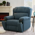 Blue Electric Power Recliner Chair with Heat and Massage Y200621