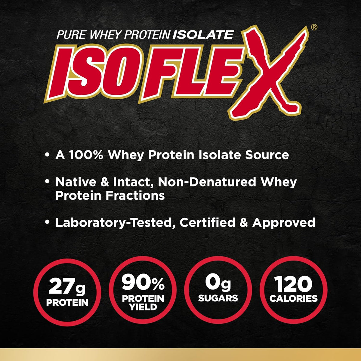 Vanilla Whey Protein Isolate, 2 lb, 27 Grams Protein Per Scoop W766583