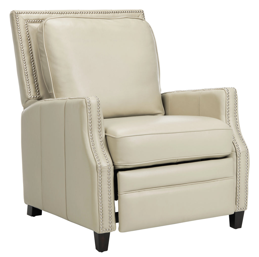 Cream Leather Recliner J2201