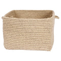 Chunky Natural Wool Square Basket F12719