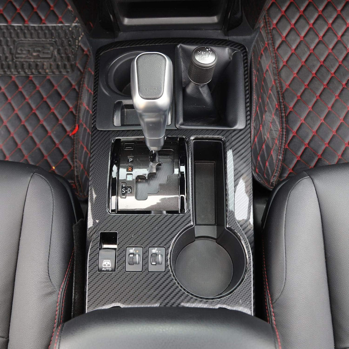 Carbon Fiber Grain Gear Shift Trim for Toyota 4runner SUV 2010-2019 Q65525