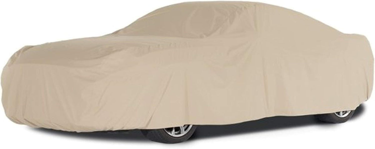 Heavy-Duty Polyester Car Cover with Mesh Vent and Elastic Hem U41017