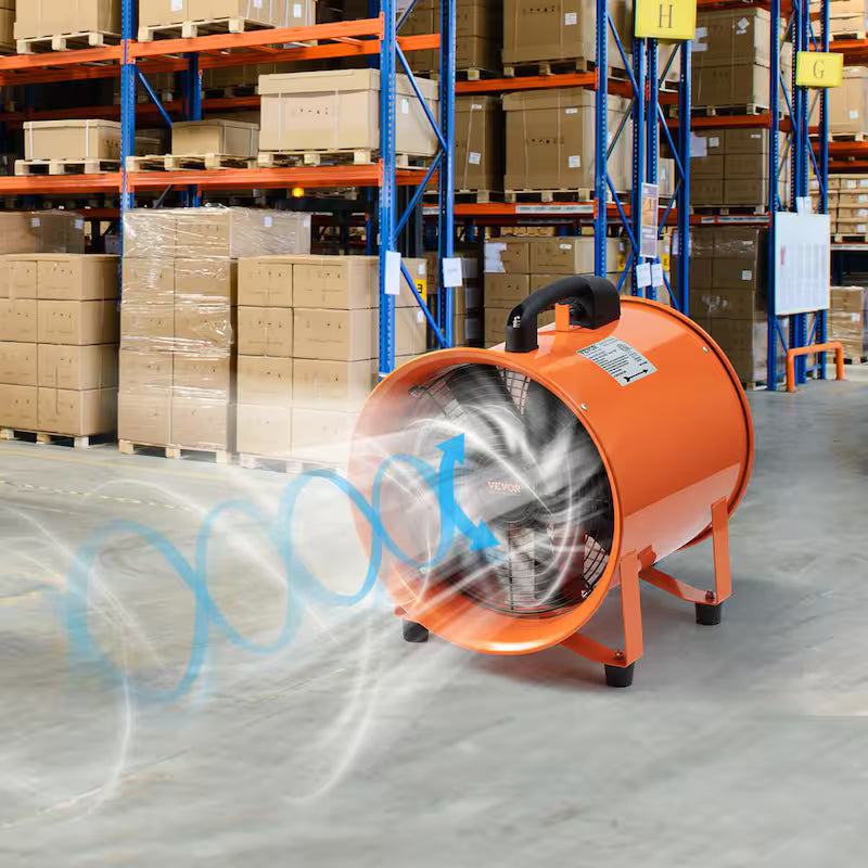 Orange 10 in. Heavy Duty Blower Fan with 33 ft. Duct Hose M78845