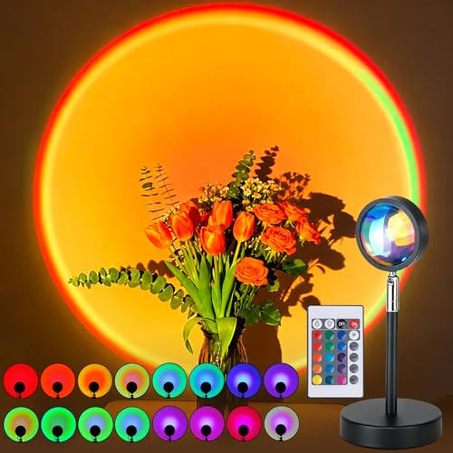 Sunset Projection Rainbow LED Lamp with USB Floor Stand W7714