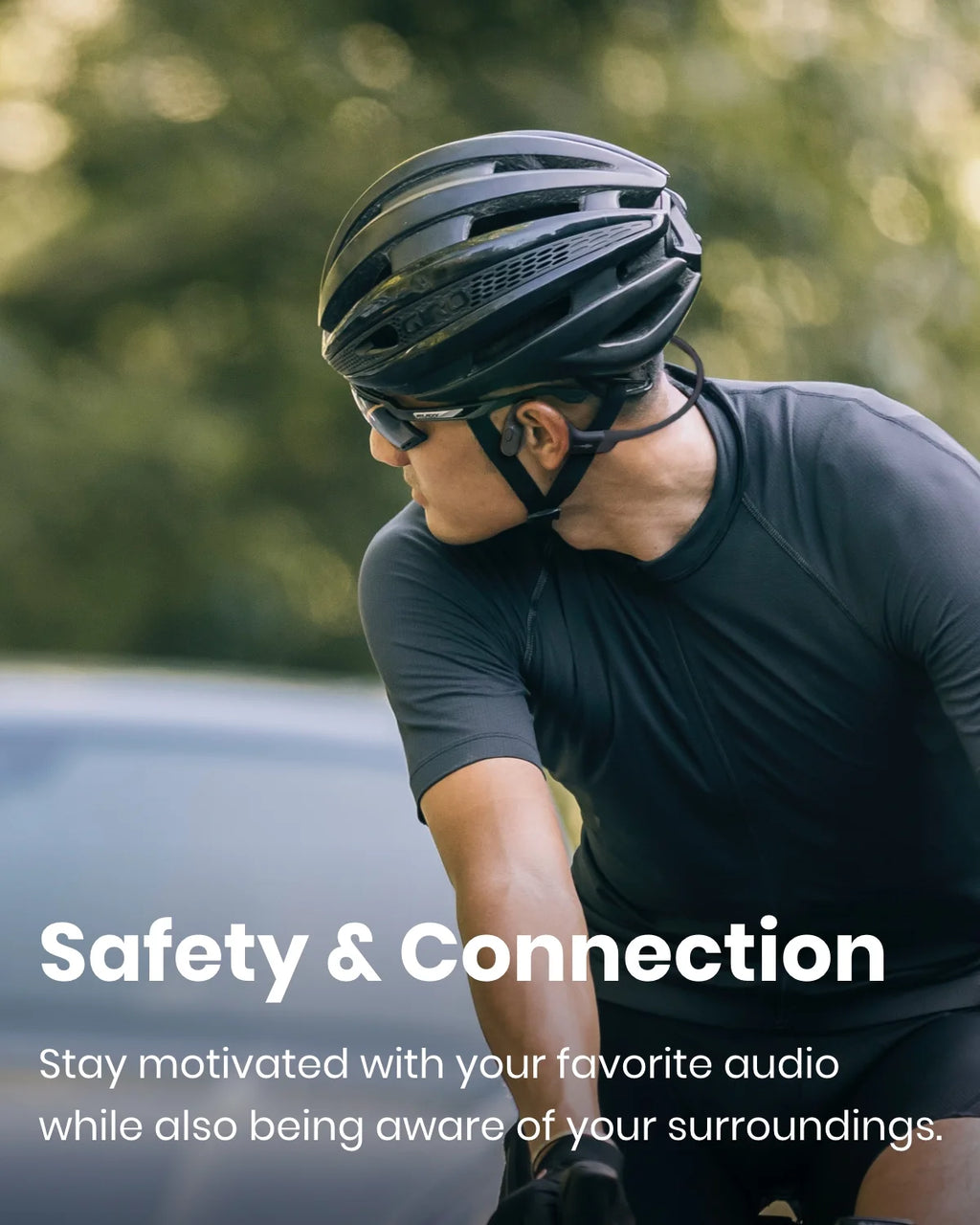Black Bone Conduction Waterproof Bluetooth Headphones A1998