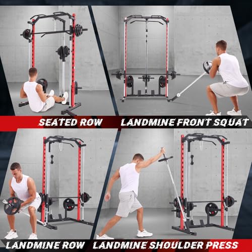 Smith Machine Squat Rack with LAT-Pull Down and Cable Crossover L555076