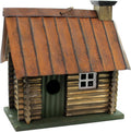 Log Cabin Birdhouse, 5.25-Inch Length, Pack of 2 X827
