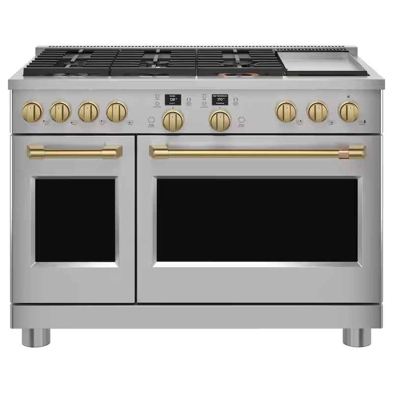 Range and Rangetop Handle and Knob Kit in Brushed Brass R53416