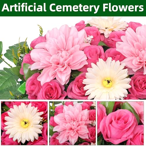 Light blue Artificial Cemetery Flower Saddle H236305