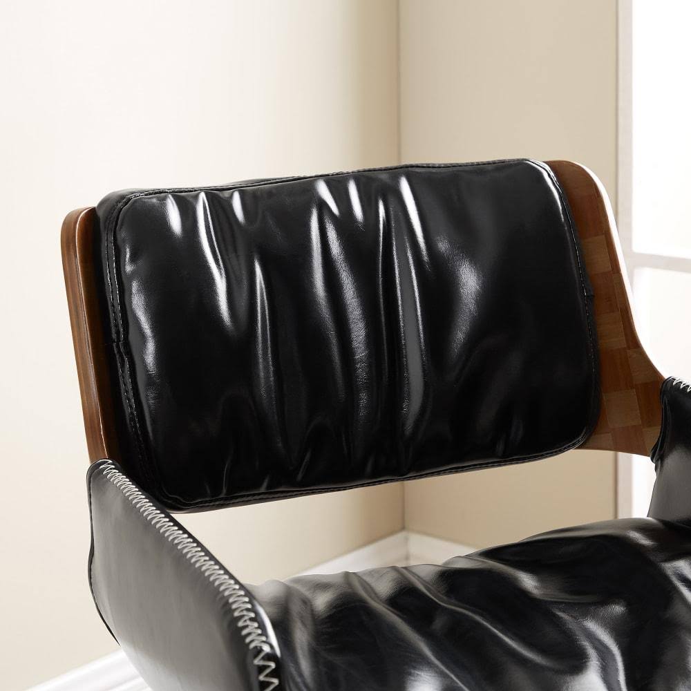 Black Faux Leather Height Adjustable Desk Chair D319940