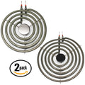 2-Pack Replacement 8 inch 5 Turns & 6 inch 4 Turns Surface Burner Elements for Range, Stove & Cooktop J3050