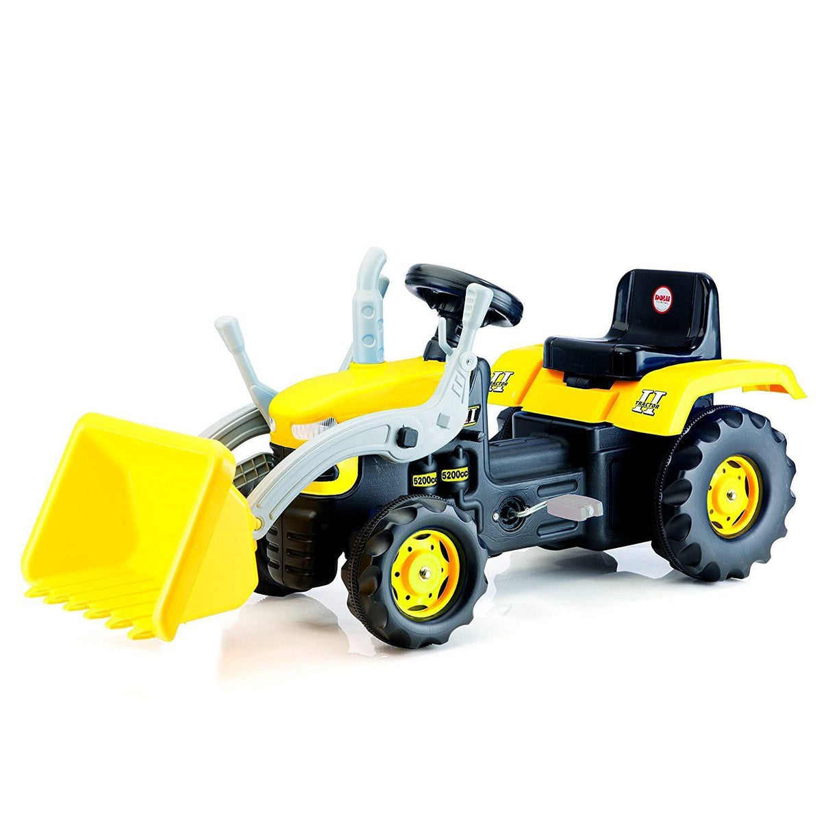 Yellow Ride-On Tractor with Excavator X8415