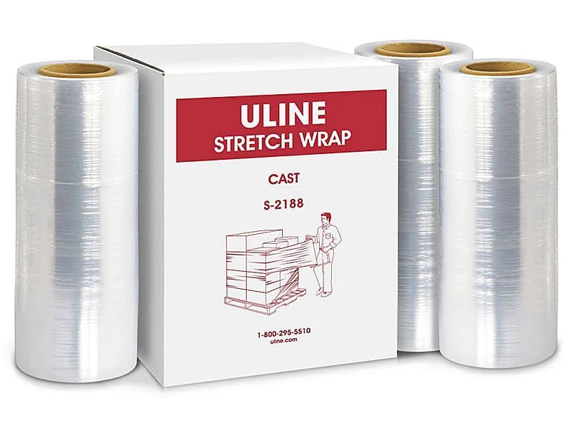 Clear Cast Stretch Wrap, 80 Gauge, 12x22 x 1,500&, 4 Rolls N290399