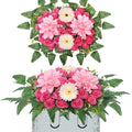 Light blue Artificial Cemetery Flower Saddle H236305