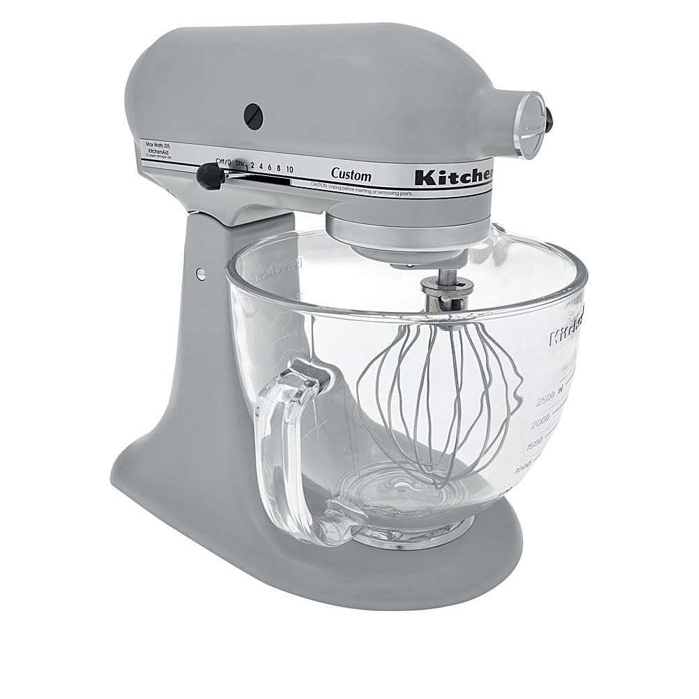 5-qt Tilt-Head Stand Mixer with Glass Bowl, Contour Silver Q968293