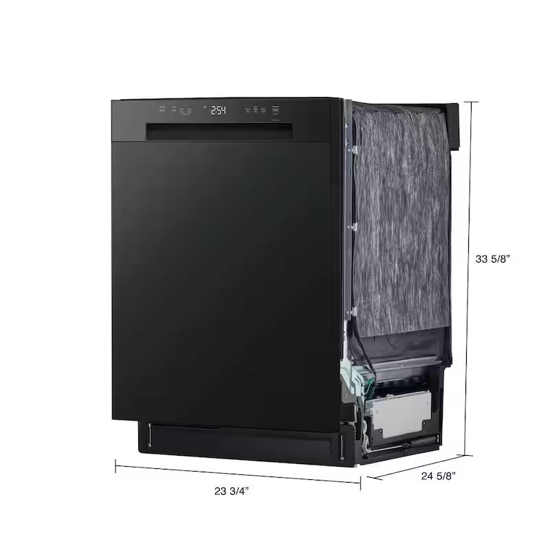 Black Front Control Dishwasher with Stainless Steel Tub T790741