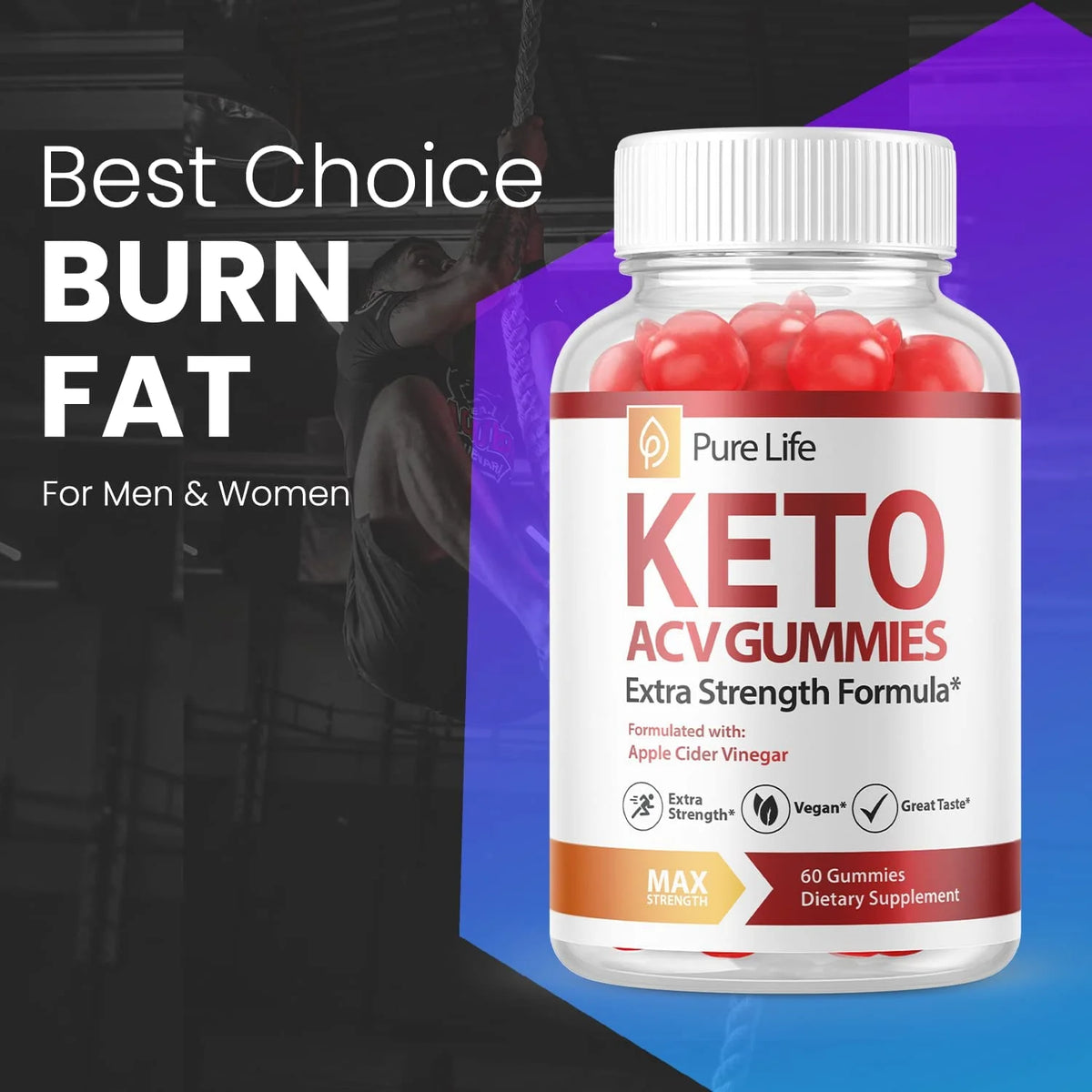 (2 Pack) 120 Gummies Keto ACV Dietary Supplements Q63635