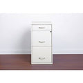 White 3-Drawer Locking Vertical File Cabinet Y44825
