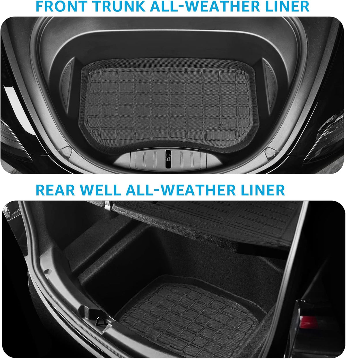 TPE Floor Mats Full Set Waterproof Front Rear Cargo Liner W7448