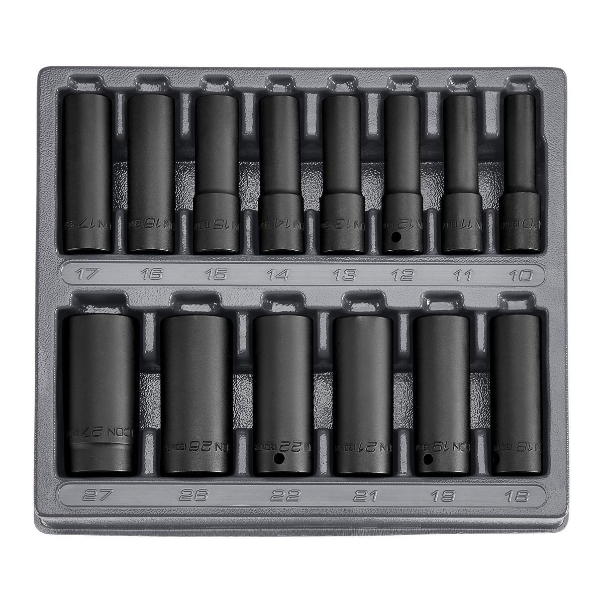 1/2 in. Drive Metric Deep Impact Socket Set, 14-Piece A55600