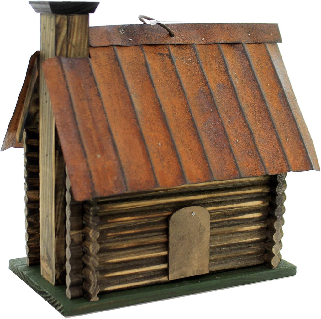 Log Cabin Birdhouse, 5.25-Inch Length, Pack of 2 X827