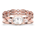 2.40 Carat Oval Cut Moissanite Engagement Ring in 925 Sterling Silver With 18k Rose Gold Plating G409846