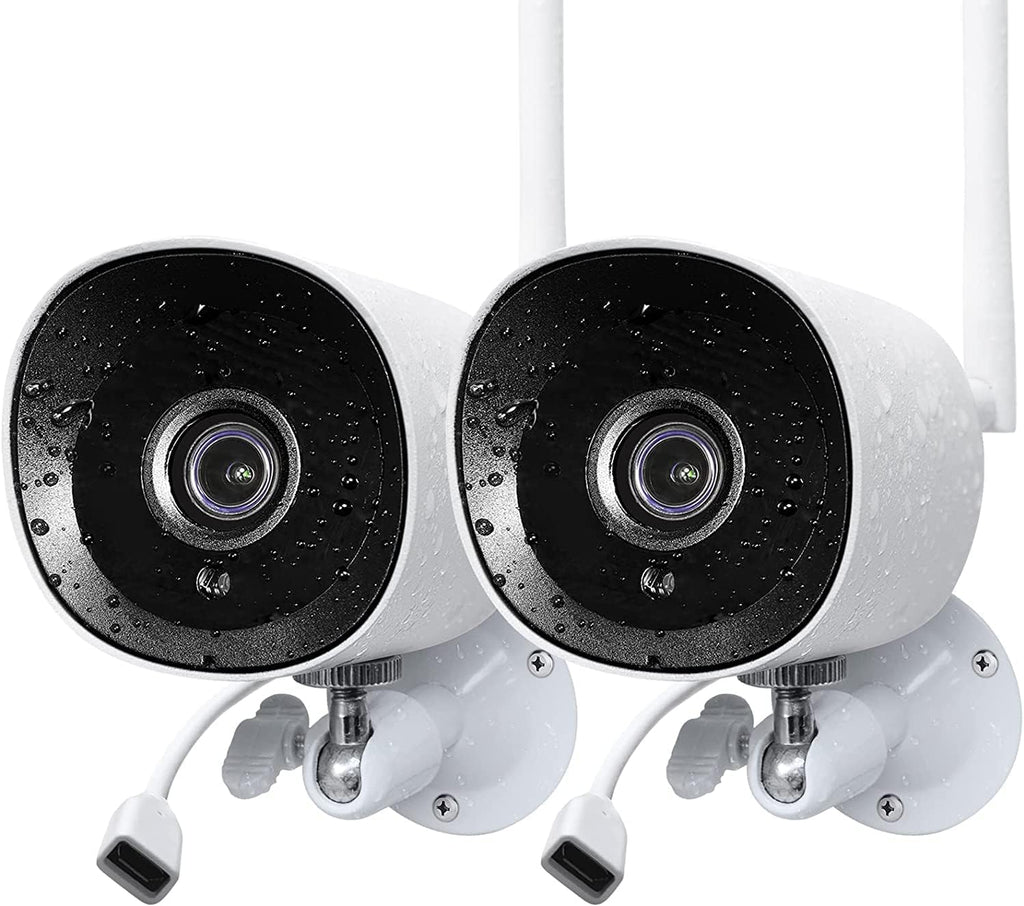 2 Pack 2MP Wireless IP Camera with Night Vision, Motion Detection, IP66 Waterproof N6101