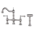 Brushed Nickel Kitchen Faucet with Side Sprayer E2420