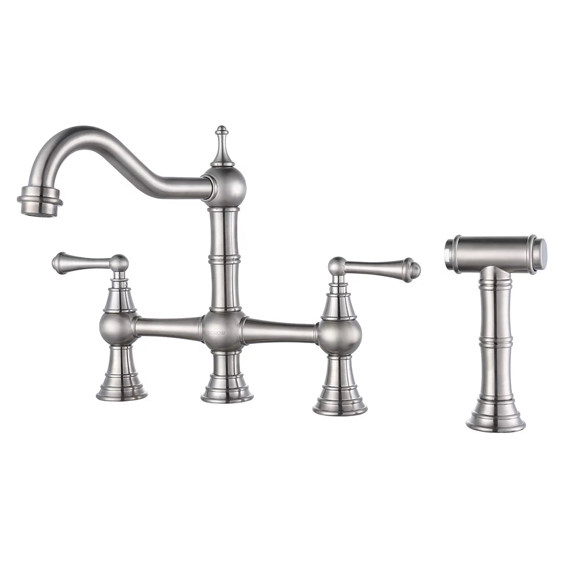 Brushed Nickel Kitchen Faucet with Side Sprayer E2420