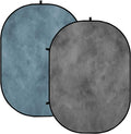 Collapsible Pop-up Photo Backdrop Grey Teal 5x6.5ft K72359