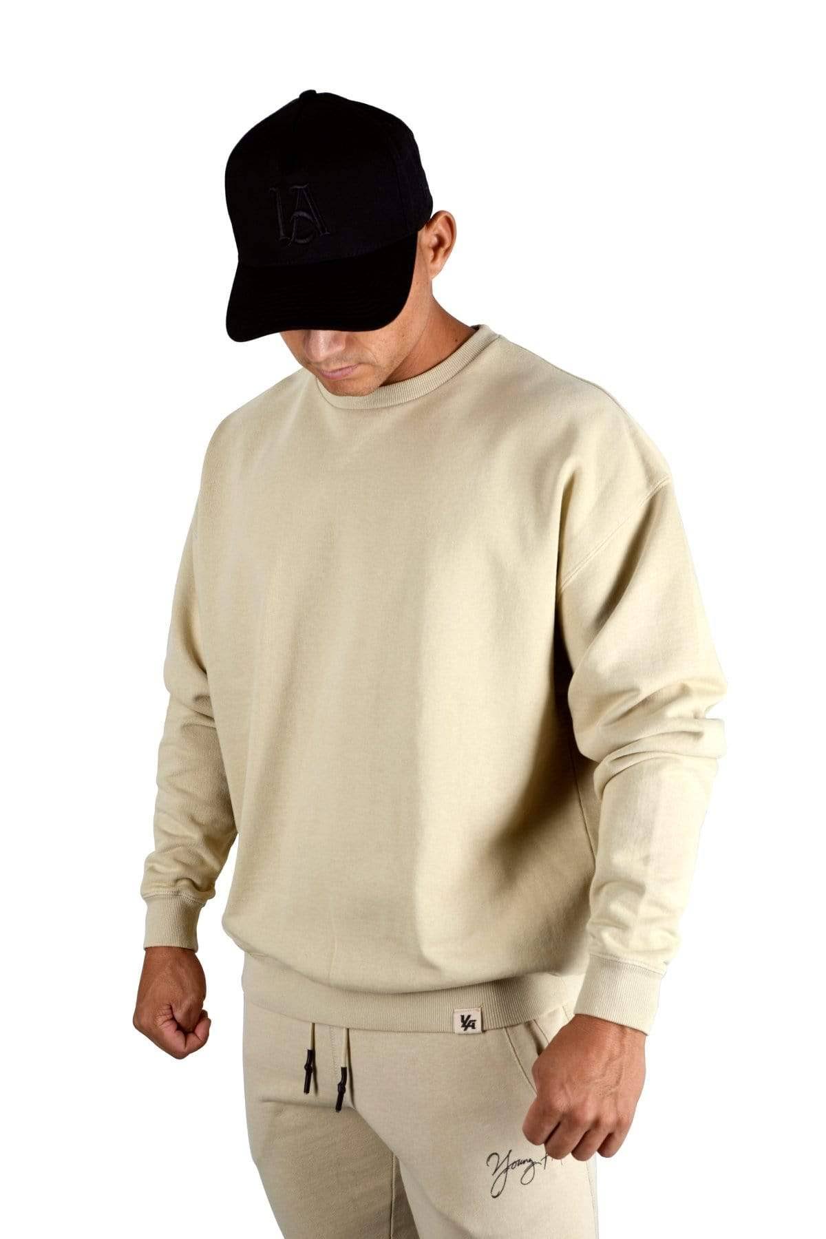 Oversized Crewnecks Sand Wash L2218