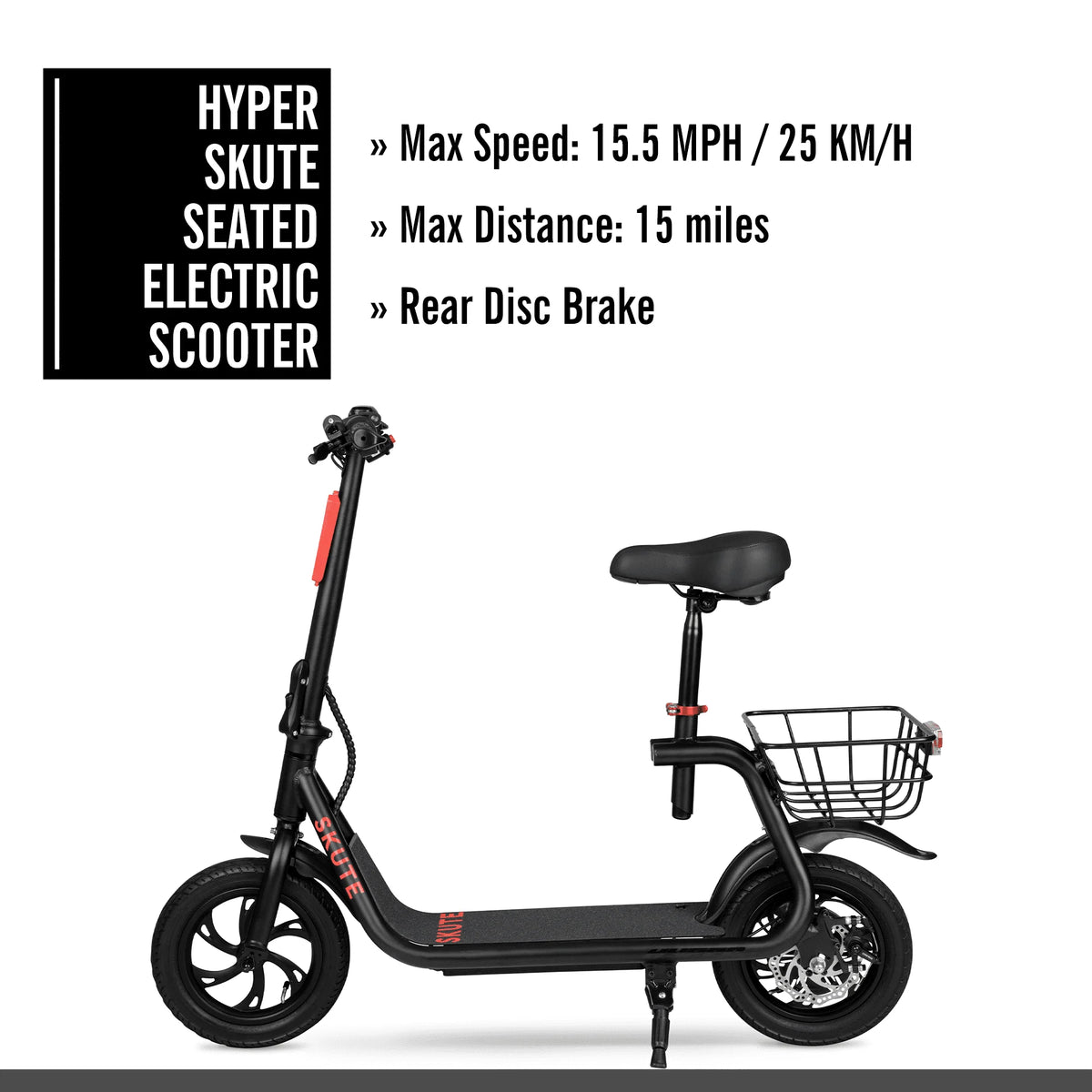 36V 250W Seated Electric Scooter with Basket I568429